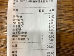 账单-金陵杨胖子·砂锅麻辣烫(金轮新天地店)