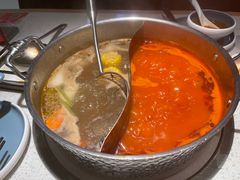 牛骨番茄双色锅-左庭右院鲜牛肉火锅(环球港店)
