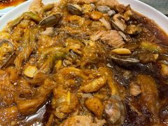 茄子烧蚬子-日丰园海肠水饺·老字号大连海鲜(和平广场店)