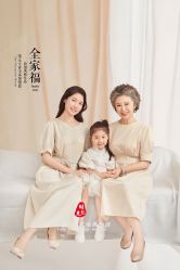 -时光纪亲子全家福照相馆(静安店母女写真父母纪念照)