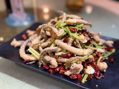 干煸鱿鱼须-大眼锅贴水饺(河东店)