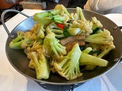 干锅有机花菜-阿明小菜·海鲜·上海菜(梅陇店)