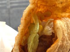 -小红车炸蛋葱油饼