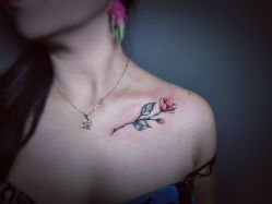 锁骨-幸运7纹身刺青Lucky7tattoo