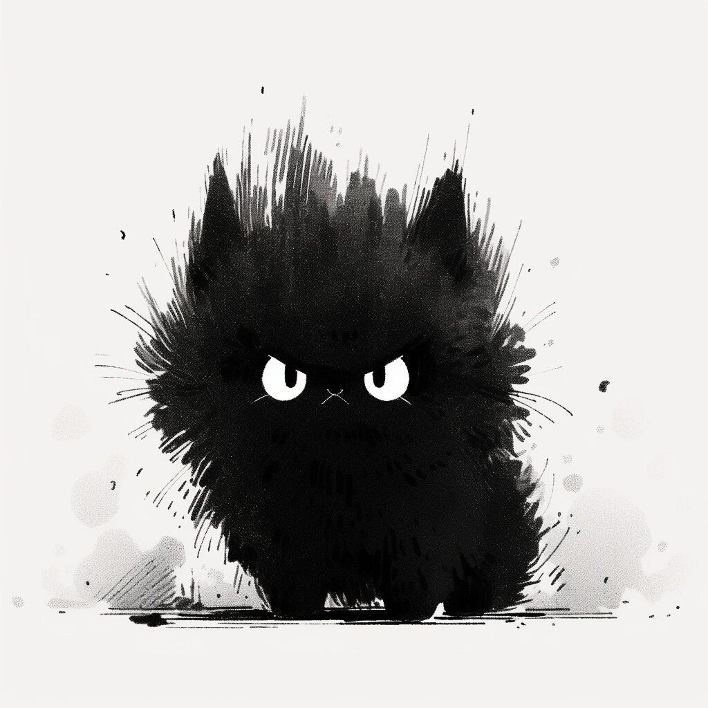 🤣暴躁小黑🐈‍⬛炸毛小黑🐱