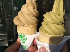 抹茶冰激凌+花茶冰激凌-吴裕泰茶庄(鼓楼店)