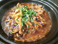 鱼香茄子煲-潮三爷砂锅焗海鲜·生腌·海鲜粥(朝晖店)