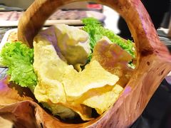 炸豆皮生菜-热火朝天鲜切牛肉火锅(南强街巷店)