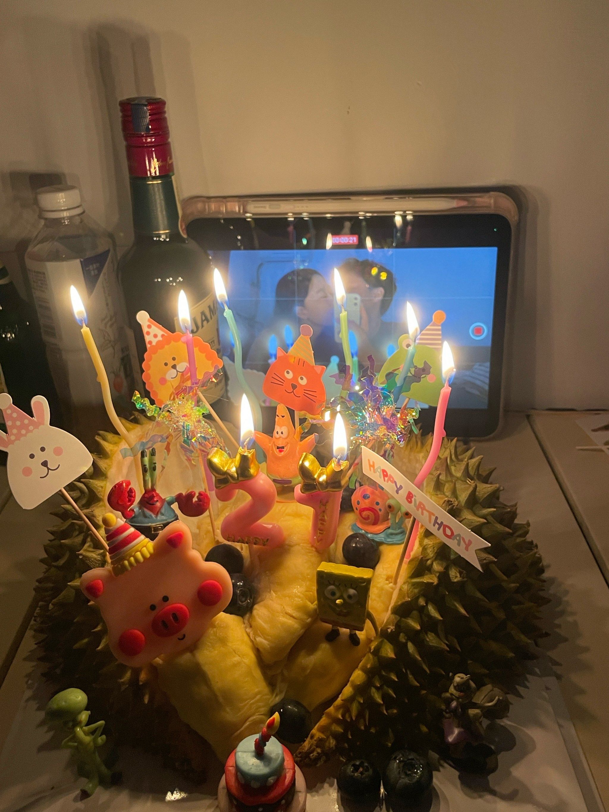 diy榴莲生日蛋糕