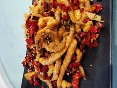 干煸鱿鱼须-大眼锅贴水饺(河东店)