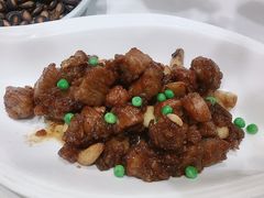 金蒜甜豆牛肉粒-宝轩渔府·老字号海鲜·正宗津菜(水上店)