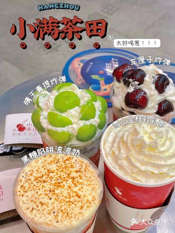 杭州首家水果炸弹奶茶小满茶田太会了️