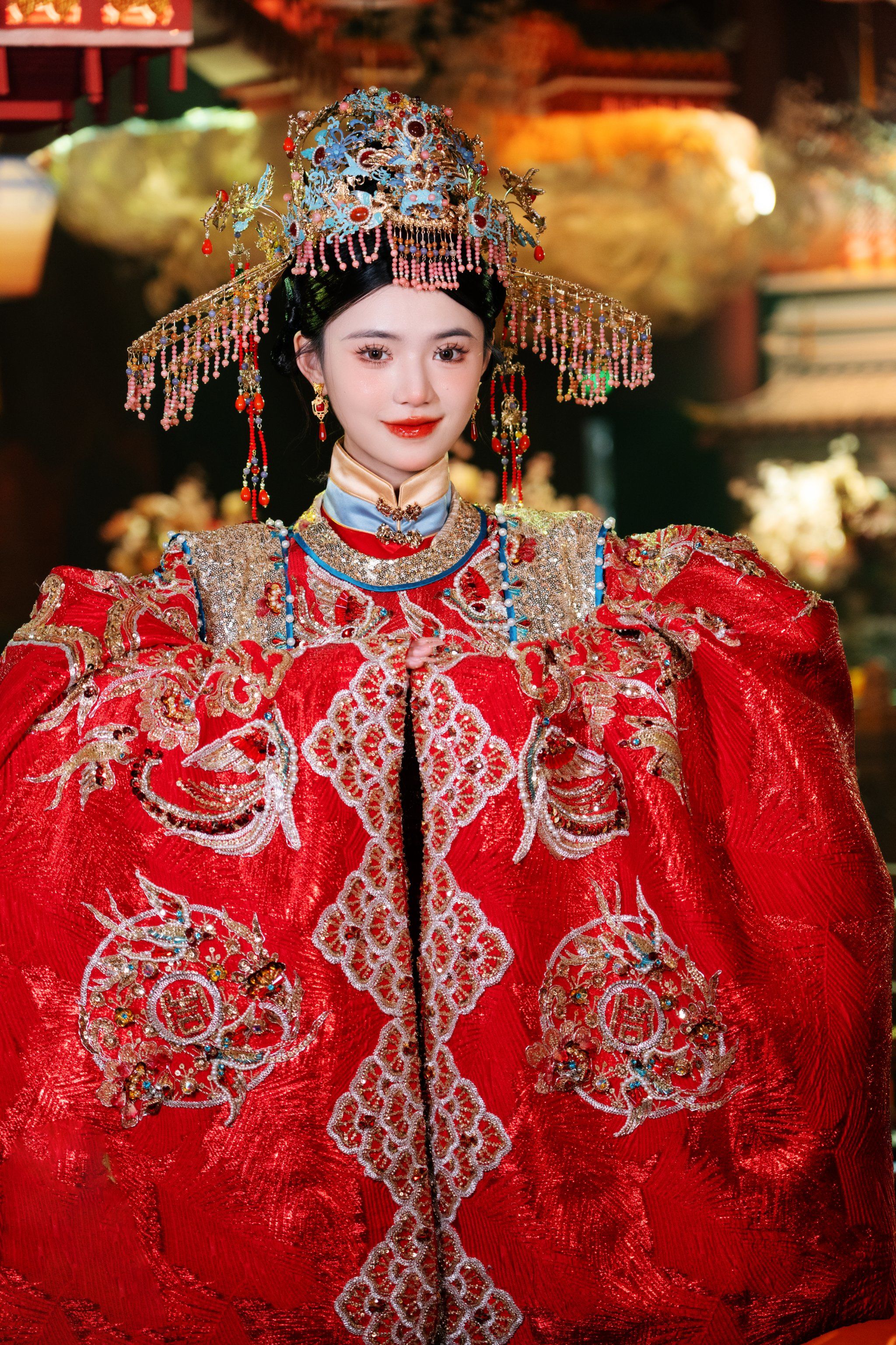 汉服婚服 #汉服 #秀禾服 #秀禾 #中式婚礼 #凤冠霞帔十里红妆 #古风