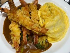 炸南美大虾咖喱蛋包饭-池奈·日式咖喱蛋包饭(赛高店)