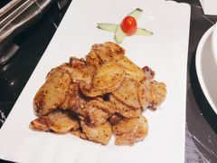 黑椒牛仔骨炒年糕-绿茶餐厅(乐峰广场店)