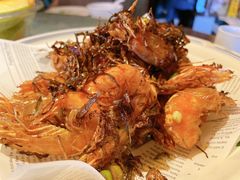 野山蒜油爆虾-老平安农家菜(平安店)