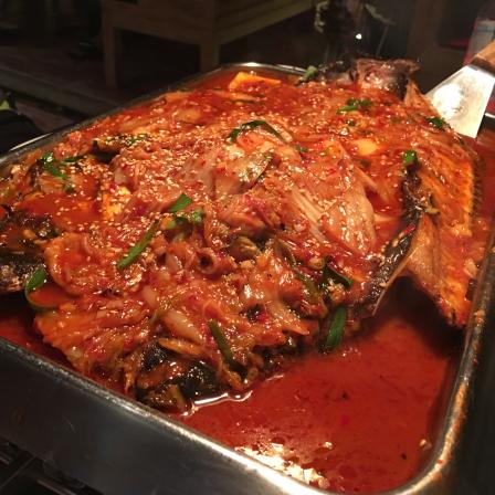 泡菜味的烤鱼还是第一次吃,我给10分