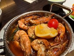 橄榄油蒜香煎虾-庐灶江南·江南菜·四合院Bistro(东直门雍和宫·原华侨宾馆店)