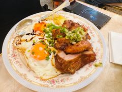 甜豉油猪扒双蛋饭-香江姳苑粥饭(人民广场店)