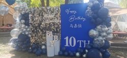-宝宝百日宴周岁生日派对气球布置策划