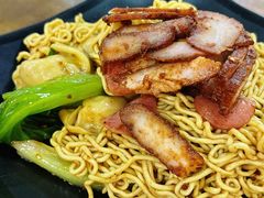 叉烧干捞扁实面-明叔捞面