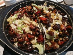 金椒龙鱼拼金椒脆鱼锅-大丰收脆鱼(浦西万达店)