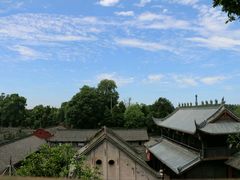 俯视-乐山大佛风景名胜区乌尤寺南门-售票点