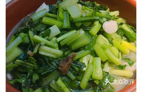 Steamed Bok Choy in Small Bowl