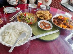 -陕北农家小吃风干羊肉剁荞面