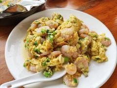 土鸡蛋炒虾仁-大地土窑菜馆·特色罗浮农家菜(罗浮山景区店)