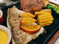 烤海鲈鱼·牛排拼盘-必胜客(嘉兴八佰伴店)