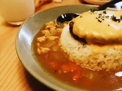 芝士牛肉汉堡咖喱饭-红小满休闲餐厅(十全街店)