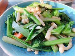 空心菜炒白玉菇-君霖海鲜私房菜(春柳店)