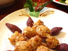 杏片拼紫薯榄-正能量脆肉鲩火锅