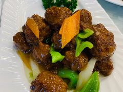 四绝菜之煎丸子-宝发园名菜馆
