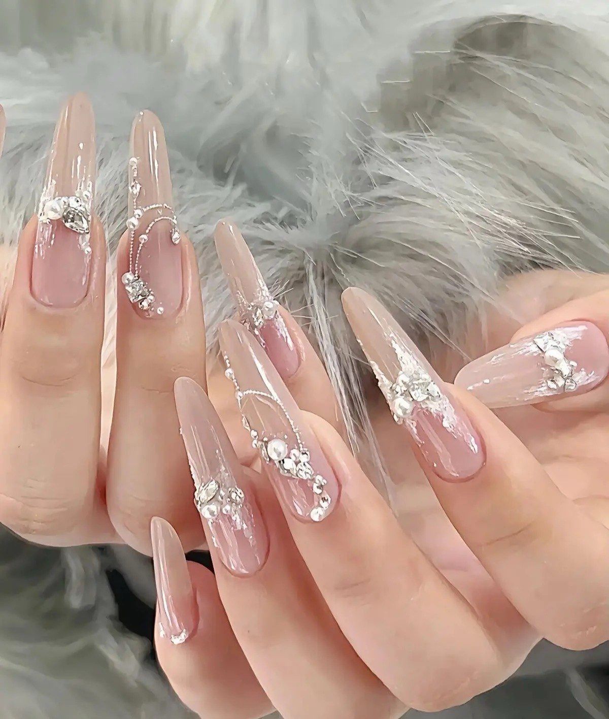 超显白甲片美甲