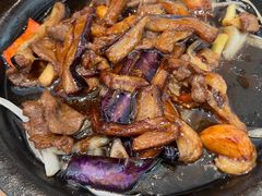 铁板茄子牛肉-香港新发烧腊茶餐厅(书城店)