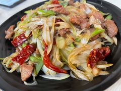 葱爆羊肉-马黑哥椒麻鸡(清江山水店)