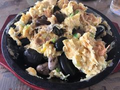 石子摊鸡蛋-北京龙庆四季香农家饭庄·灶台鱼·碳烤虹鳟鱼(龙庆峡店)