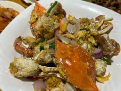 野生梭子蟹炒鸡蛋-温州一家人美食(西木头市店)