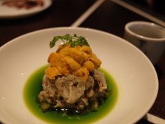 酱麻油海胆拌秋茄-杭州西子湖四季酒店·金沙厅