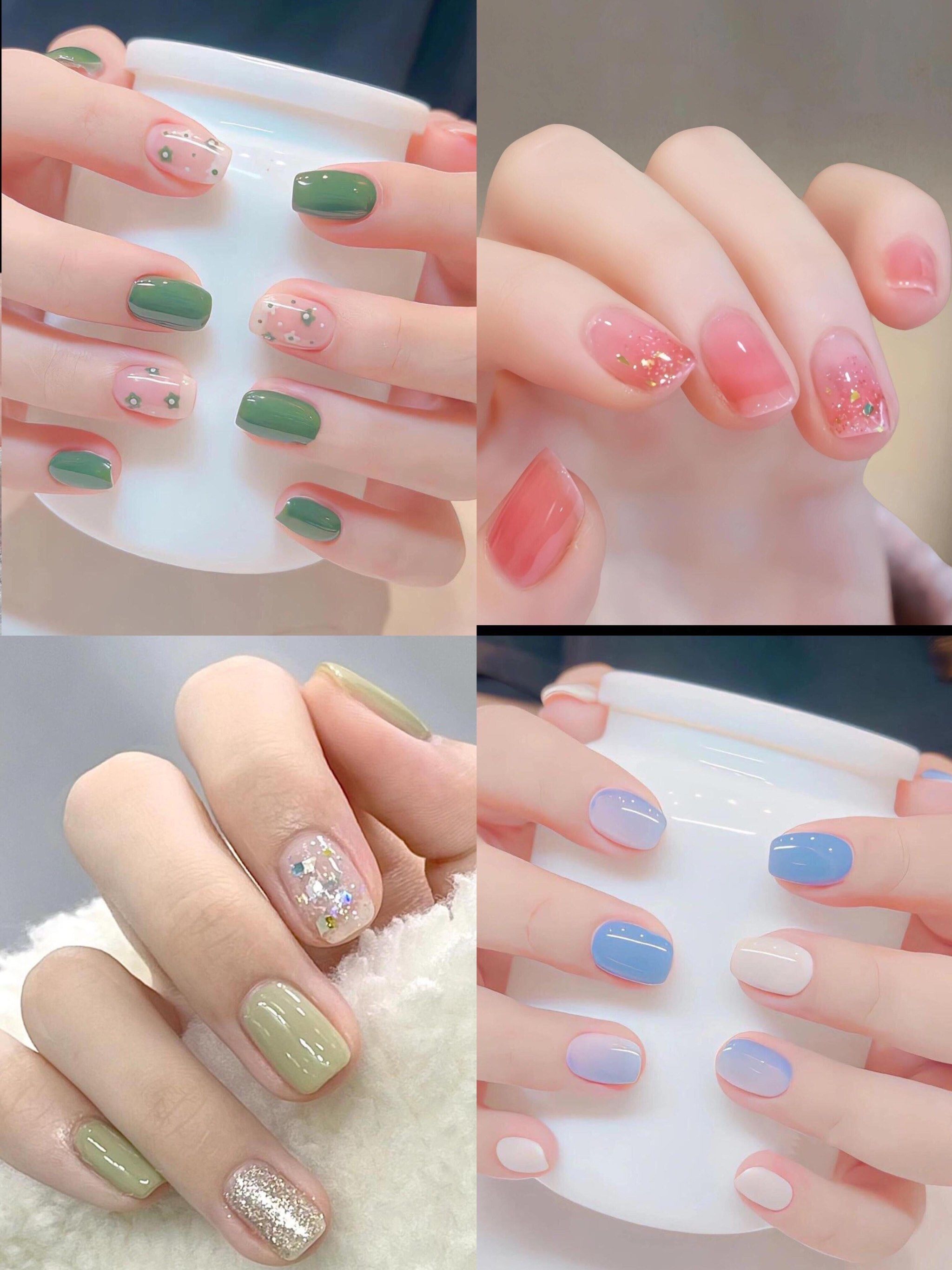 纯色是心动的颜色!美甲💅🏻💅🏻