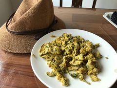 野香椿炒土鸡蛋-山菜馆(竹海公园店)