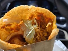 -小红车炸蛋葱油饼
