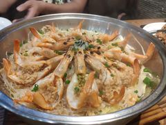 汽锅蒜蓉粉丝虾-双合园·海鲜水饺青岛菜(万佳广场店)