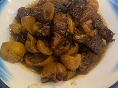 板栗红烧肉-丽泽山庄·生态怀柔菜·虹鳟鱼(红螺寺店)