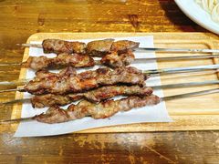 纯羊肉烤肉-歹歹的加个面过油肉拌面