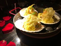 炙烤元贝风干火腿面-wann lounge 低温慢煮牛排·清吧
