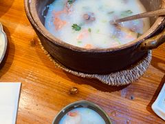 牛肉丸基围虾干贝粥-金穗园·砂锅粥.醉鸡煲火锅(长寿路店)