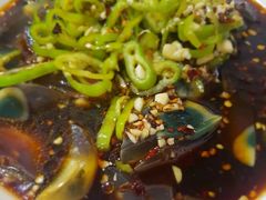 青椒呛皮蛋-天添纸包鸡家常菜